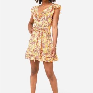 NWT POUPETTE ST BARTH
WOMEN'S DELLA MINI DRESS Floral Yellow Dress Size: S